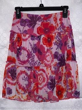BCX Girl Floral Tiered Skirt